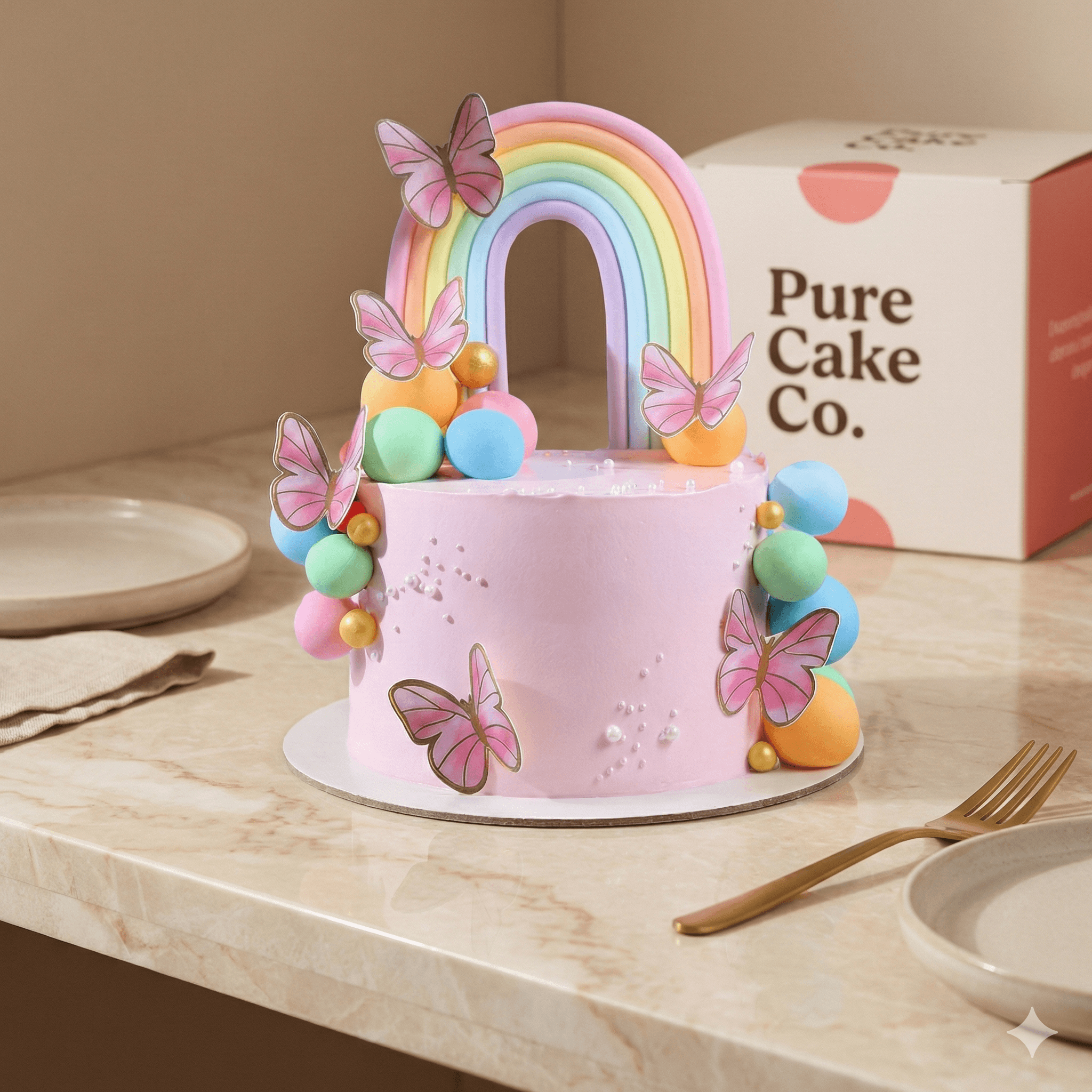 Rainbow Theme Cake