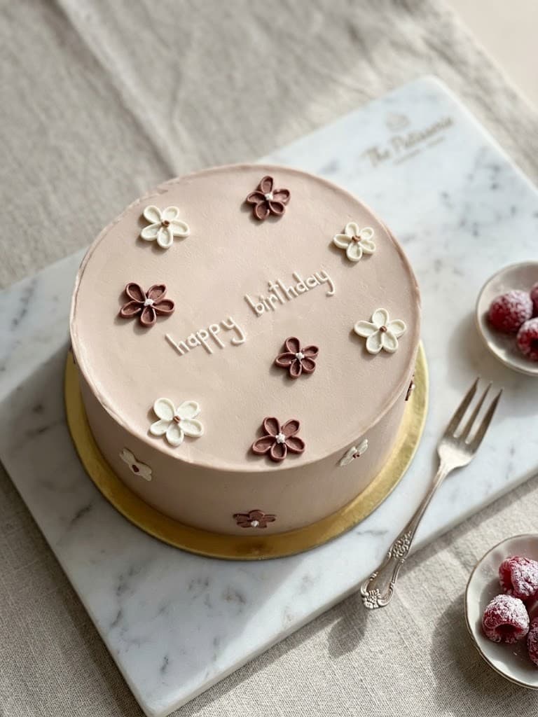 Korean-Style Piped Flower Cake