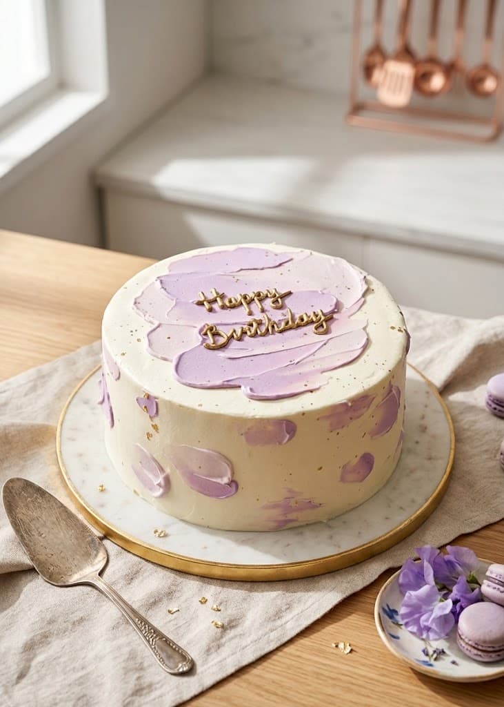 Pastel Plum Smear Cake